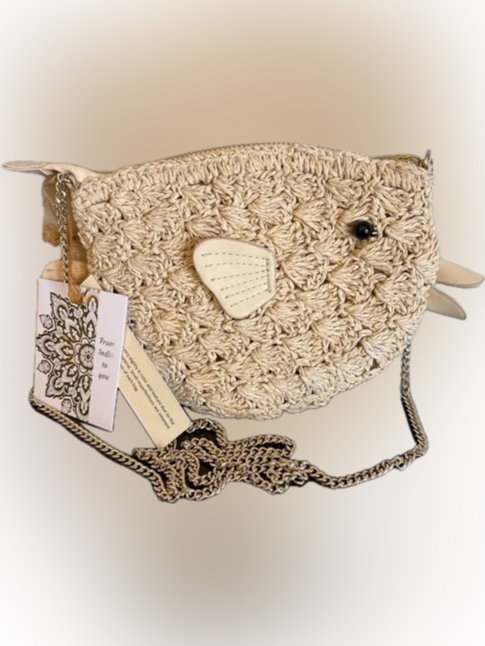 Viral TJ Maxx Raffia Fish Crossbody Bag Boho Mini Purse TikTok Trend - Picture 12 of 12